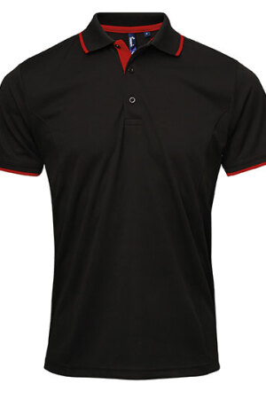 Mens Contrast Coolchecker Polo