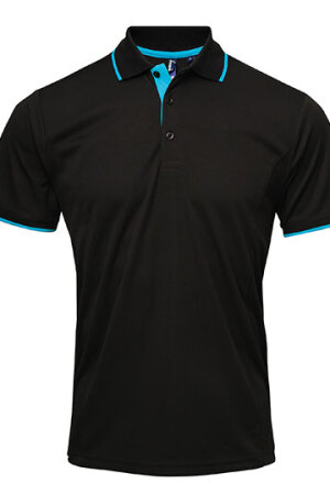 Mens Contrast Coolchecker Polo