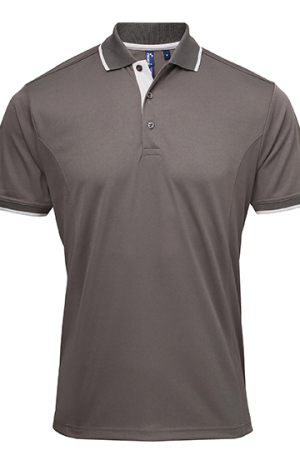 Mens Contrast Coolchecker Polo