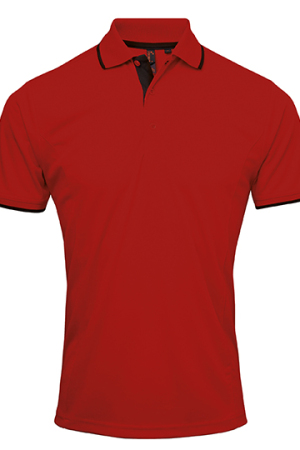 Mens Contrast Coolchecker Polo