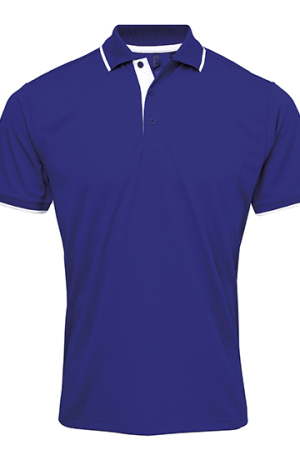 Mens Contrast Coolchecker Polo