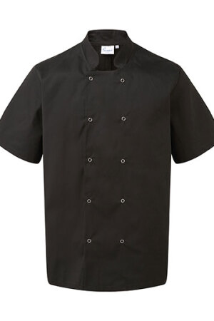 Studded Front Short Sleeve Chef´s Jacket