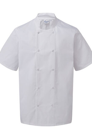 Studded Front Short Sleeve Chef´s Jacket