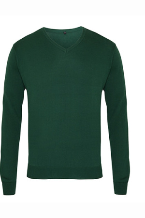 Mens V-Neck Knitted Sweater