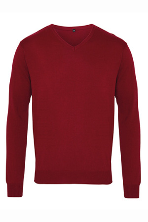 Mens V-Neck Knitted Sweater