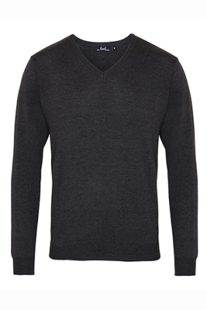 Mens V-Neck Knitted Sweater