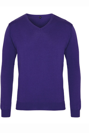 Mens V-Neck Knitted Sweater