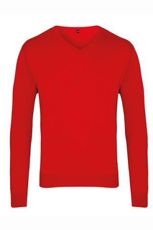 Mens V-Neck Knitted Sweater