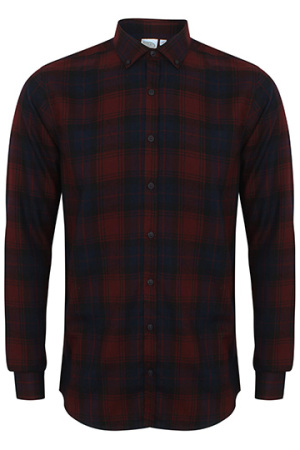 Men`s Brushed Check Casual Shirt