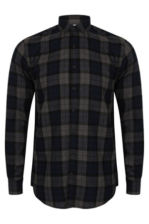 Men`s Brushed Check Casual Shirt