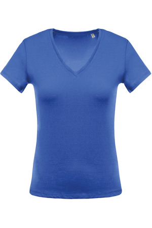 Ladies' short-sleeved V-neck T-shirt