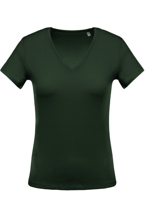 Ladies' short-sleeved V-neck T-shirt