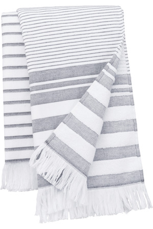 Gestreiftes Fouta-Tuch mit Fransen