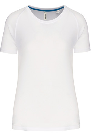 Damen-Sportshirt aus Recyclingmaterial mit Rundhalsausschnitt