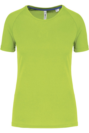 Damen-Sportshirt aus Recyclingmaterial mit Rundhalsausschnitt