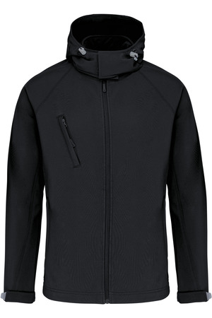 Herren Softshell-Jacke mit Abnehmbare Kapuze