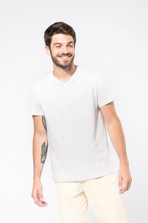 Men's short-sleeved V-neck T-shirt