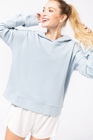 Bio-Damen-Sweatshirt Lounge mit Kapuze