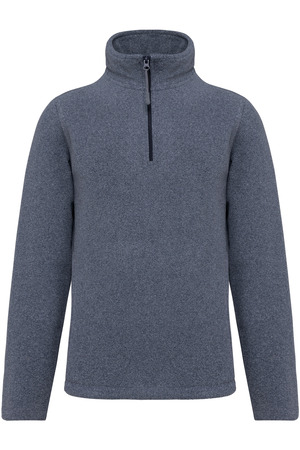 Enzo > Mikrofleece Pullover 1/4 Zip Heather Deluxe