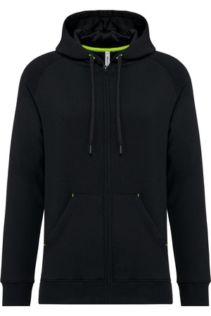 Unisex zipped fleece hoodie