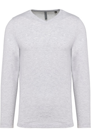 Men's long-sleeved V-neck T-shirt