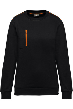 DayToDay Unisex-Sweatshirt mit kontrastfarbener Tasche