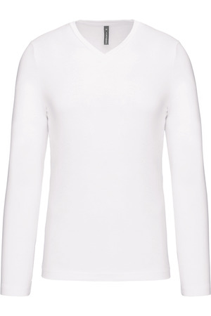 Men's long-sleeved V-neck T-shirt