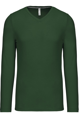 Men's long-sleeved V-neck T-shirt