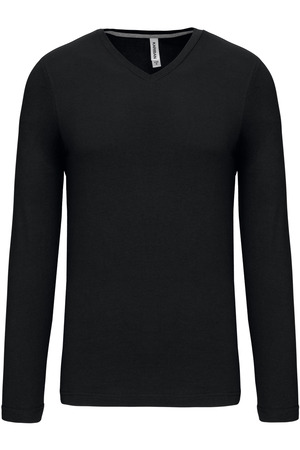 Men's long-sleeved V-neck T-shirt