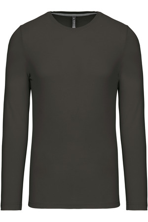 Men's long-sleeved crew neck T-shirt