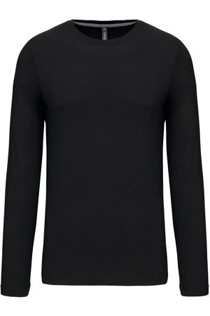 Men's long-sleeved crew neck T-shirt