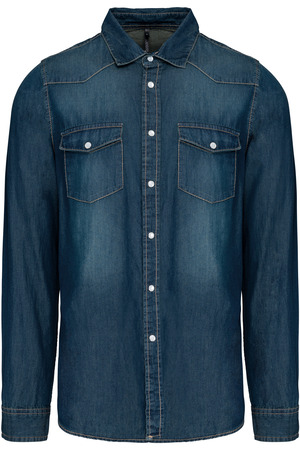 HERREN DENIM-HEMD LANGARM