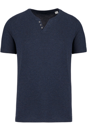 Herren-t-shirt Henley   140g