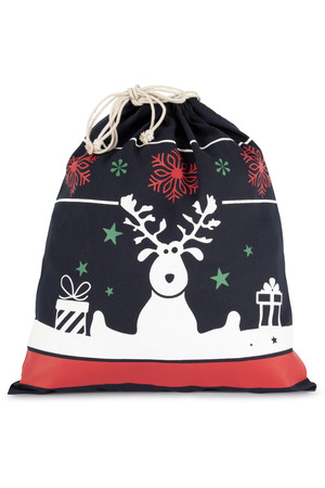 Tasche mit Kordel und Weihnachtsmotiven