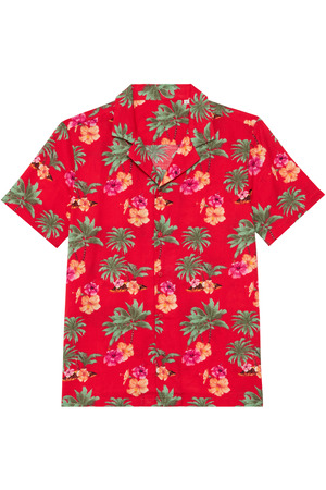 Herrenhemd mit Hawaii-Druck