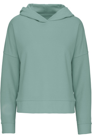 Bio-Damen-Sweatshirt Lounge mit Kapuze