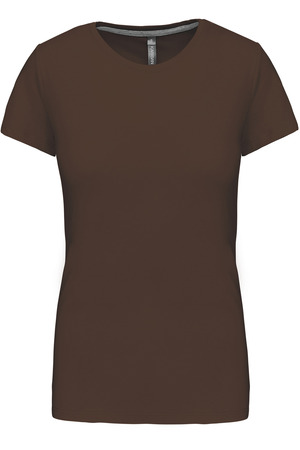 Ladies' short-sleeved crew neck T-shirt