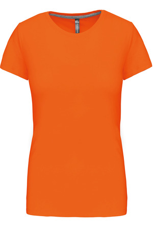 Ladies' short-sleeved crew neck T-shirt