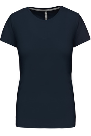 Ladies' short-sleeved crew neck T-shirt