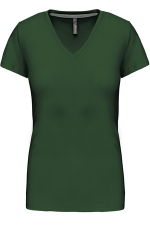 Ladies' short-sleeved V-neck T-shirt