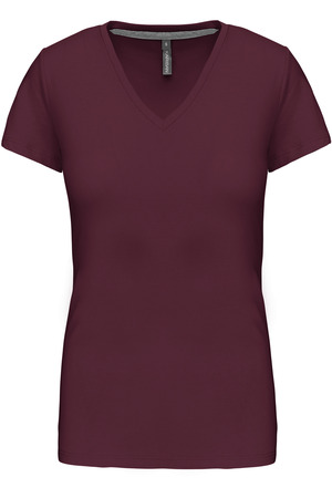 Ladies' short-sleeved V-neck T-shirt