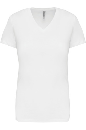 Ladies' short-sleeved V-neck T-shirt