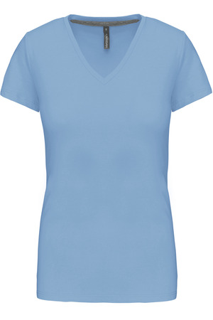 Ladies' short-sleeved V-neck T-shirt