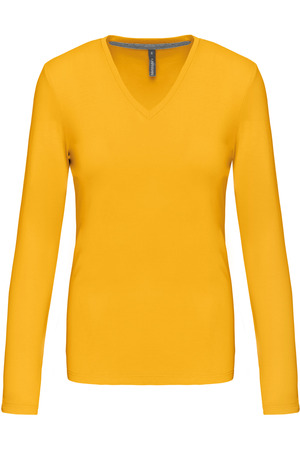 Ladies' long sleeve V-neck T-shirt