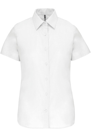 Damen Oxford Kurzarmbluse