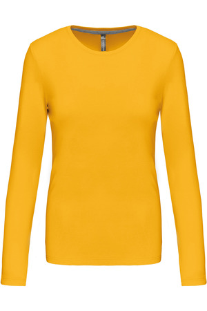 Ladies' long-sleeved crew neck T-shirt