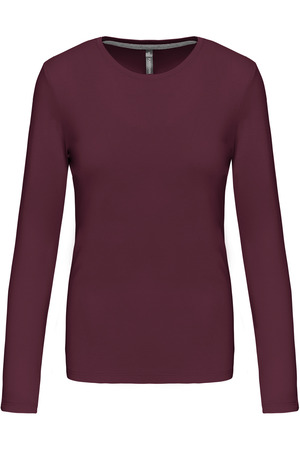 Ladies' long-sleeved crew neck T-shirt