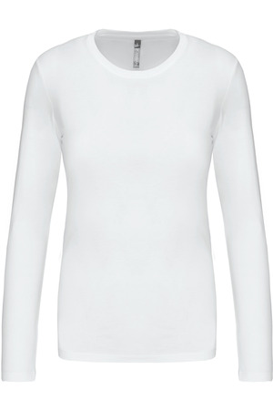 Ladies' long-sleeved crew neck T-shirt