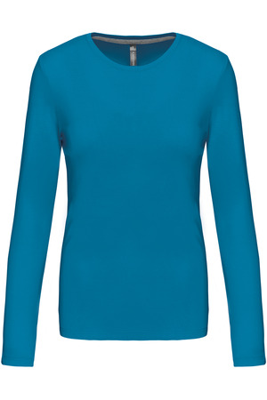 Ladies' long-sleeved crew neck T-shirt