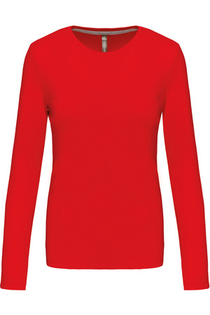 Ladies' long-sleeved crew neck T-shirt